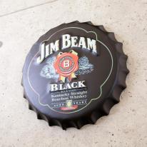 ビアーキャップ　エンボスプレート ［JIM BEAM BLACK］