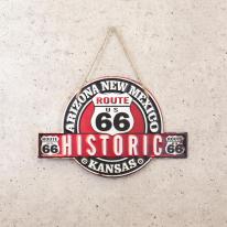 アンティークメタルプレート ［HISTORIC ROUTE US 66］