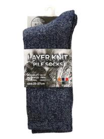 レイヤーニットパイルソックス 25-27cm