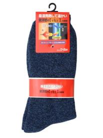 吸湿発熱繊維 eks(ｴｸｽ) パイル クルー ソックス 27-29ｃｍ