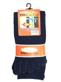 吸湿発熱繊維 eks(ｴｸｽ) パイル ソックス 5本指 2足組 25-27ｃｍ