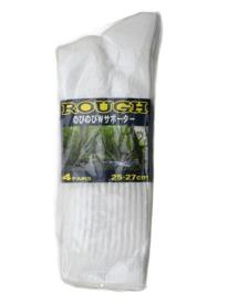 ノビノビWサポーターソックス つま先かかと補強 4足組 25-27cm