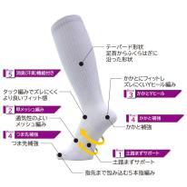 アーチパワーフィット ハイソックス 5本指