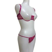 セクシーカップレスブラジャー＆Tバックショーツセット