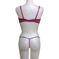 セクシーカップレスブラジャー＆Tバックショーツセット