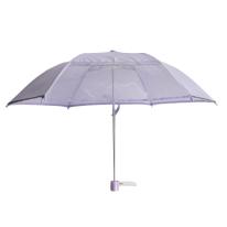 アスティ 学童 無地 １駒透明 反射テープ付 トップレス折傘  50cm