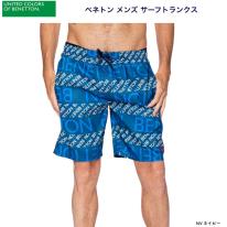 ベネトン メンズ インナーメッシュ付き海パン 420-506 ネイビー L 単品販売