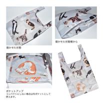 猫バッグ ショッピングバッグ ネコ 買い物バッグ コンパクト 収納 おしゃれ 人気 エコバッグ 便利
