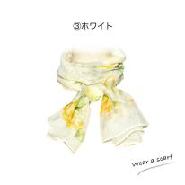 新作 ストール 花柄 冷房対策 日焼け 日差しよけ ワンポイント 軽い 薄手 幅52cm×長さ162