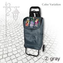 2025 新作 猫刺しゅう キャリーカート 猫 ネコ 刺繍 買い物カート ショッピングカート カゴ 