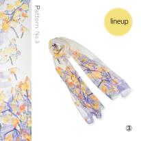 新作 ストール シフォン 花柄 冷房対策 日焼け防止 日差しよけ ワンポイント 幅26cm×長さ31