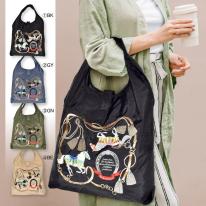 2025新作 折りたたみ 馬 刺繍 バッグ コンパクト 馬 トートバッグ たためる バッグ 上品 ナ