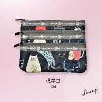 【定番】ポーチ おしゃれ ポーチ おしゃれ 3連ファスナー カジュアルポーチ 即納