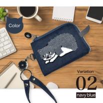 パスケース おしゃれ 猫 しっぽ ネコ ねこ 2025新作 ネコ サガラ織 伸びるリール