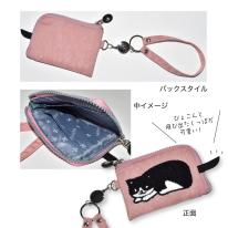 パスケース おしゃれ 猫 しっぽ ネコ ねこ 2025新作 ネコ サガラ織 伸びるリール