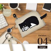 パスケース おしゃれ 猫 しっぽ ネコ ねこ 2025新作 ネコ サガラ織 伸びるリール