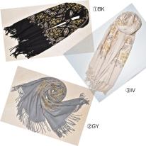 2025 ストール 秋冬 大判 刺繍 フリンジ おしゃれ パターン柄 防寒 レディース 通勤 紫外 