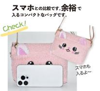 ショルダーバッグ レディース 大容量 ナイロン 斜め掛け ナイロン ミニ チェーン 猫 ネコ CAT