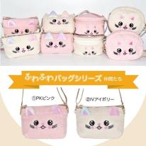 ショルダーバッグ レディース 大容量 ナイロン 斜め掛け ナイロン ミニ チェーン 猫 ネコ CAT