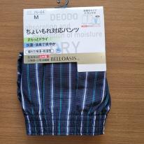 紳士　ちょい漏れ対応先染めトランクス　1枚フック仕様