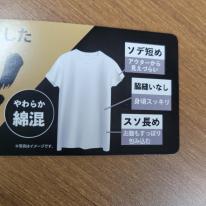 紳士　綿混　袖短め/裾長め/半袖V首Tシャツ　オープンハンガー仕様