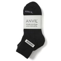 ANVIL 3P SOCKS クオーターブラック （ANS040-11194）