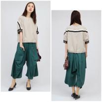 大人気定番　前2つポケ付きサルエルパンツ　ワイドパンツ