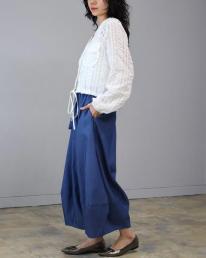 デニム　Dカン付きサルエルパンツ　ワイドパンツ