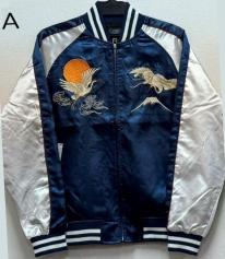 スカジャン　鶴A柄