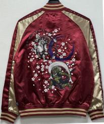 スカジャン　風神雷神柄