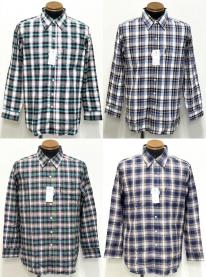 長袖平織シャツ