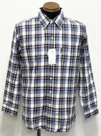 長袖平織シャツ