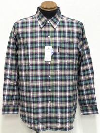 長袖平織シャツ