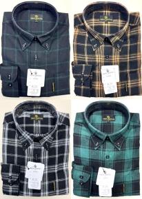 3者混ネルシャツ