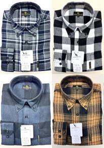 3者混ネルシャツ