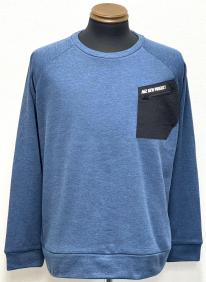 メランジ起毛ポケット付トレーナー