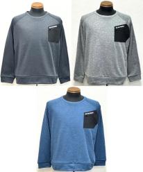 メランジ起毛ポケット付トレーナー