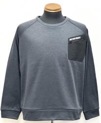 メランジ起毛ポケット付トレーナー