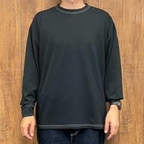 ソフトダンボール 配色 ステッチ ロンT 長袖 Tシャツ