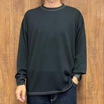 ソフトダンボール 配色 ステッチ ロンT 長袖 Tシャツ