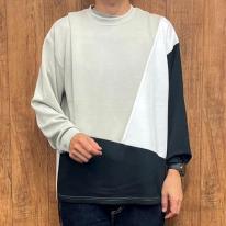 ソフトダンボール 切替 配色 ロンT 長袖 Tシャツ