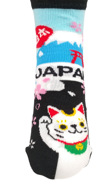 【お土産おもしろソックス】招き猫と富士山