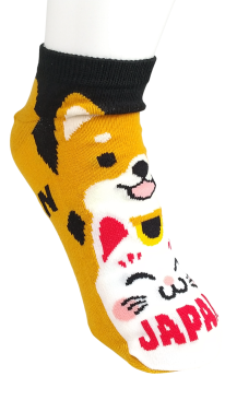 【お土産おもしろソックス】柴と招き猫