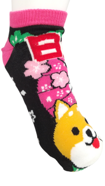 【お土産おもしろソックス】番傘を持つ柴犬