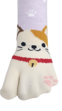 【日本製足袋ソックス】　猫　フロント柄