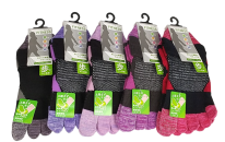 【フィットネス5本指】　かかと＆つま先引き揃えサポート＆メッシュ　スニーカー丈