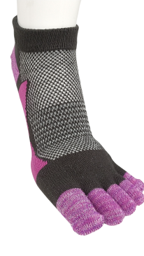 【フィットネス5本指】　かかと＆つま先引き揃えサポート＆メッシュ　スニーカー丈