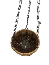 天然素材のハンギングバスケット　ラメア・ハンギングバスケット・バナナリーフ　