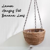 天然素材のハンギングバスケット　ラメア・ハンギングバスケット・バナナリーフ　