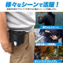 大容量 10000mAh＆大風量 最大12m/s　 超大風量 充電式ベルトファン